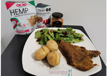 Carne  papas y curcuma