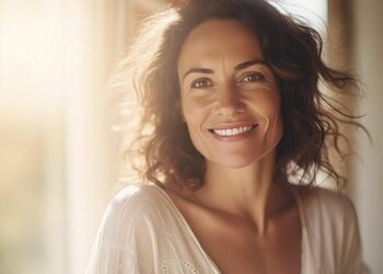 Hermosas mujeres de mediana edad sonren   imagen premium generada con ia