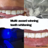 Neutral minimalist teeth care photo collage instagram post