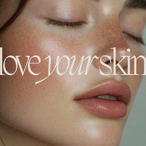 Simple minimalist skincare motivational quote your story