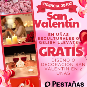 Post de instagram de descuentos san valentin rojo y rosa