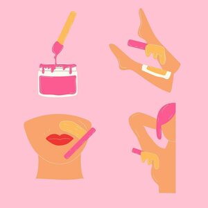 Hairdepilationsugaringhairremovaliconssetincartoonstyleallelementsareisolatedvector